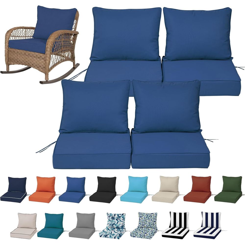 Outdoor Furniture Cushion - 24x24 Outdoor Diepe Zitkussens Set van