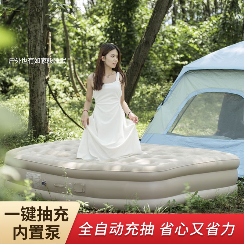 Outdoor Furniture Plus - Opblaasbaar buitenbed voor kamperen, superhard, automatisch