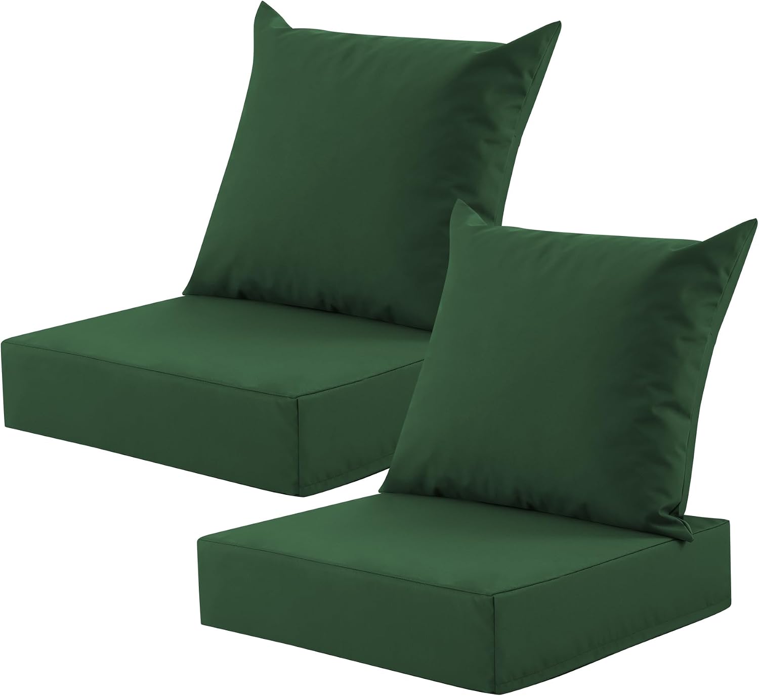 Outdoor Furniture Cushions 24 X 24 - Outdoor diepe zitkussenset, 24x24 inch, bosgroen,
