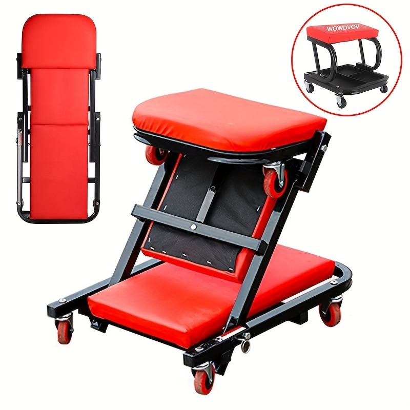Outdoor Furniture In Store - 2-in-1 opvouwbare gereedschapskruk, onderhoud ligplank, met