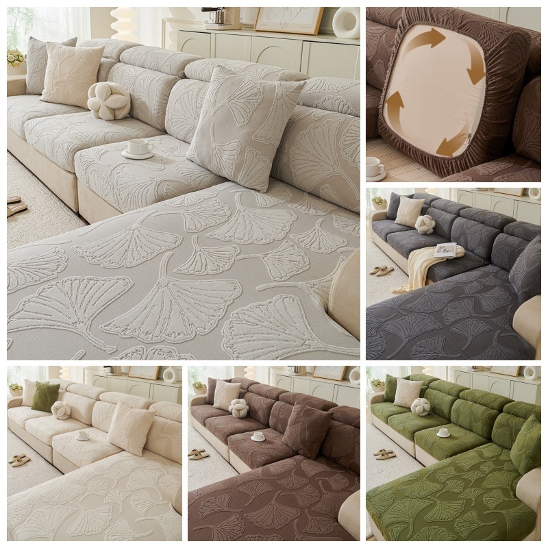 Outdoor Furniture Plus - 1pc Jacquard Fluwelen Bankkussenhoes Stretch Wasbaar