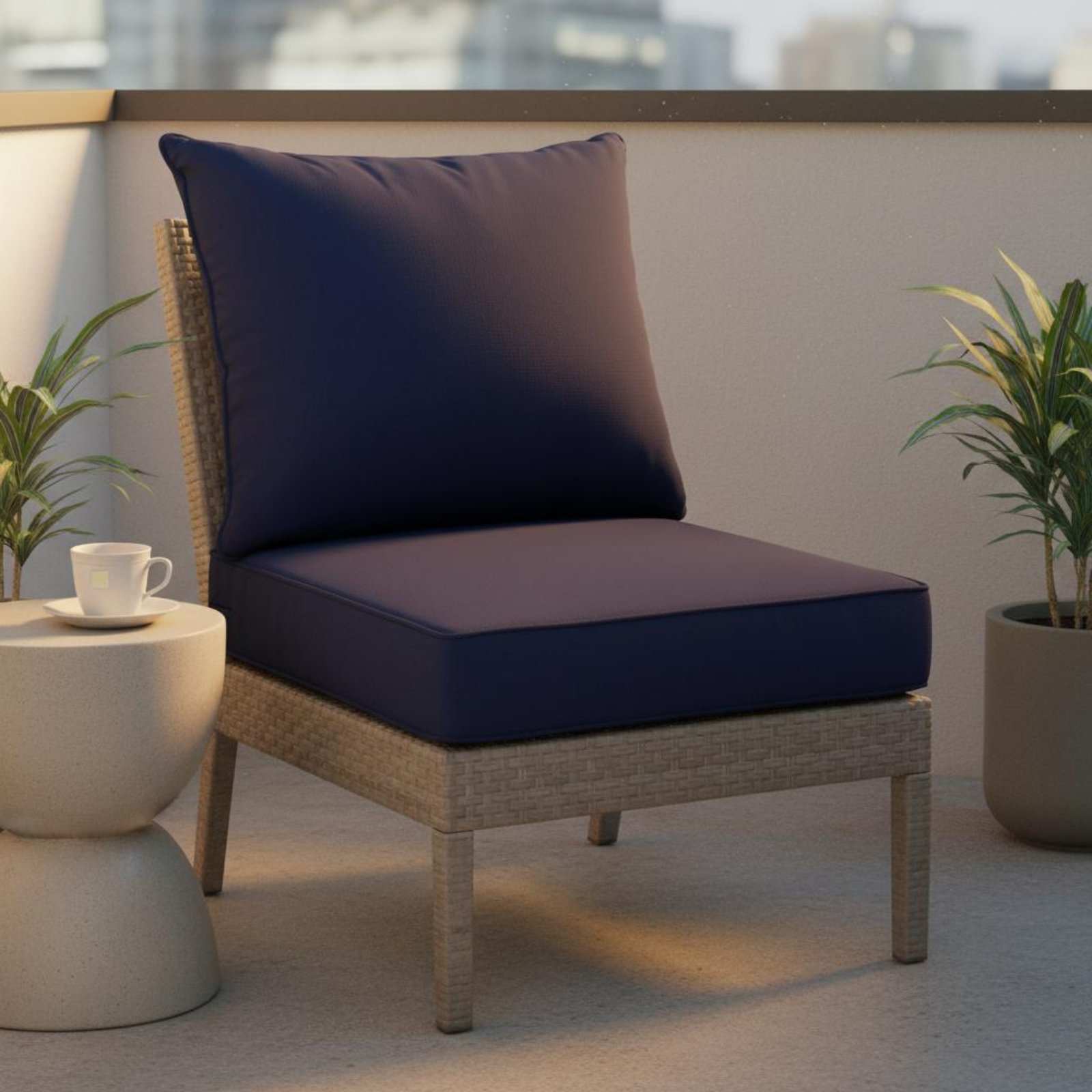 Outdoor Furniture Cushion - Tuinstoelkussen met verborgen sluiting Tuinstoelkussenset Zit-