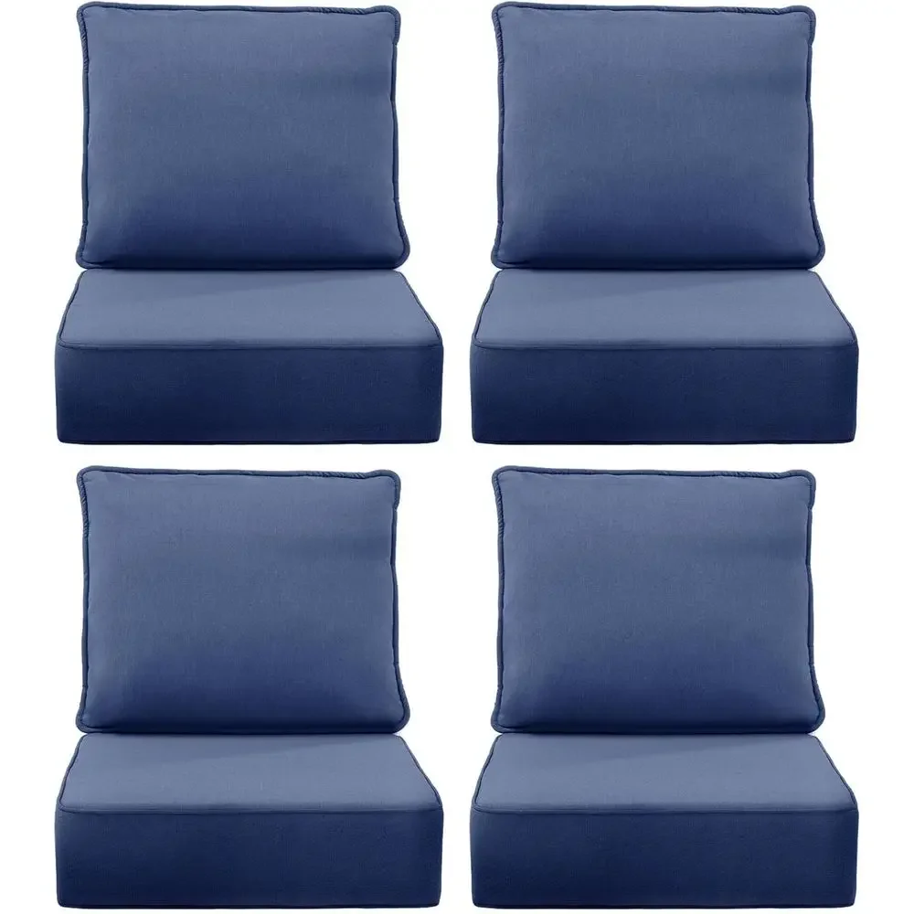Outdoor Furniture Cushions 24 X 24 - 6 dikke buitenstoelkussens, 24x24 terrasmeubelkussenset van