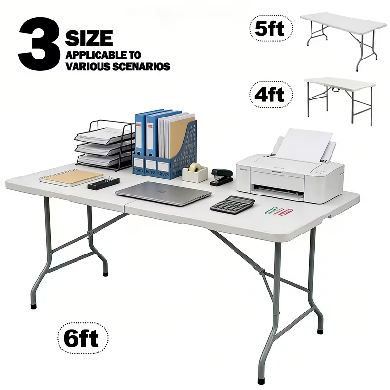 Outdoor Furniture In Store - Vouwtafel, draagbare plastic tafel met draaggreep,