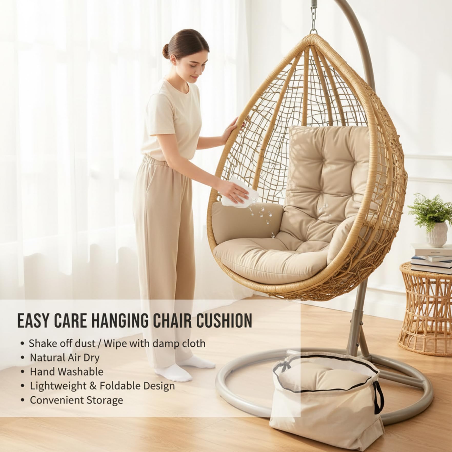 Ei-vormige stoelkussen vervang - Outdoor Furniture Egg Chair recensie en prijs