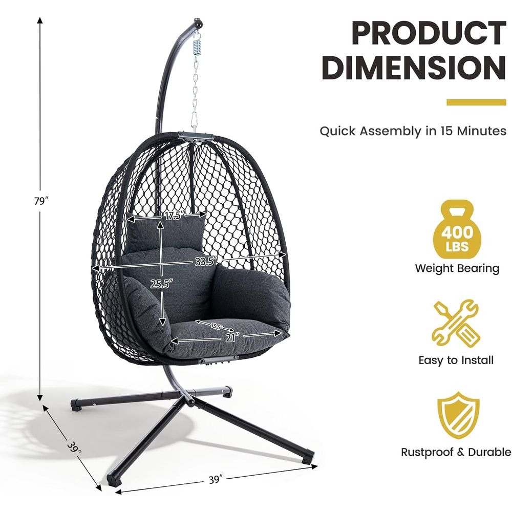 Ei-vormige hangstoel voor buit - Outdoor Furniture Egg Chair recensie en prijs