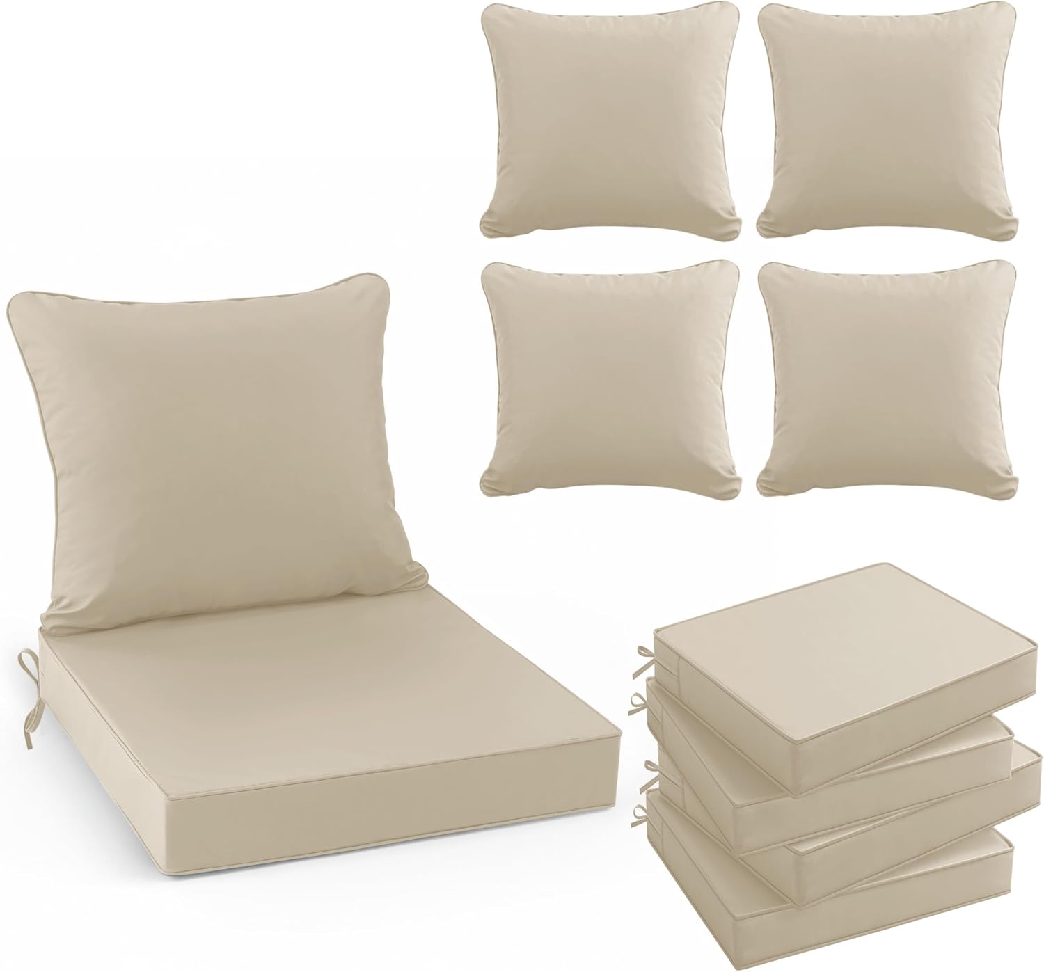 Buitenstoelkussens Set van 4,  - Outdoor Furniture Cushions 24 X 24 recensie en prijs