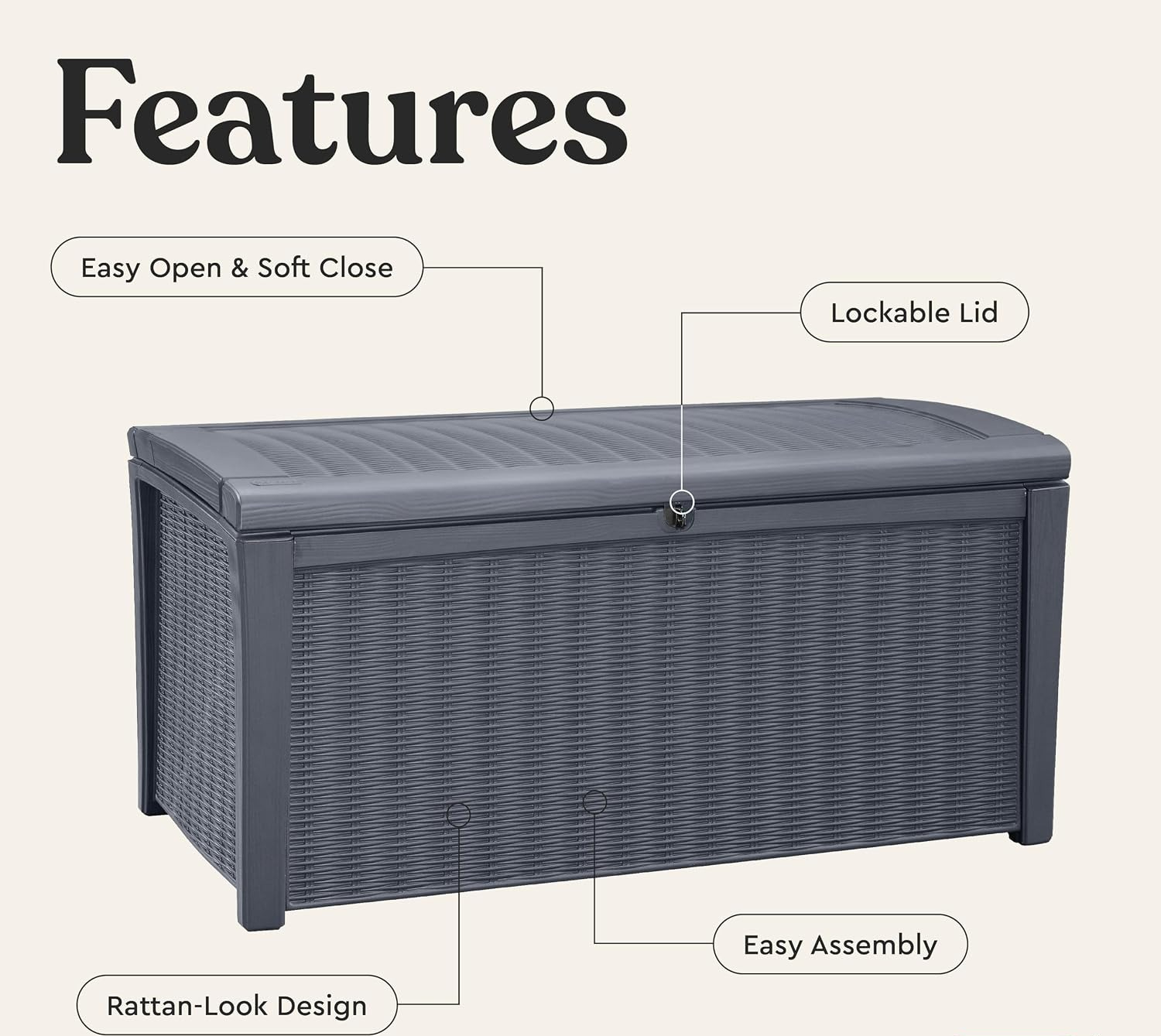 110 Liter Buitenberging Opberg - Outdoor Furniture Cushion recensie en prijs