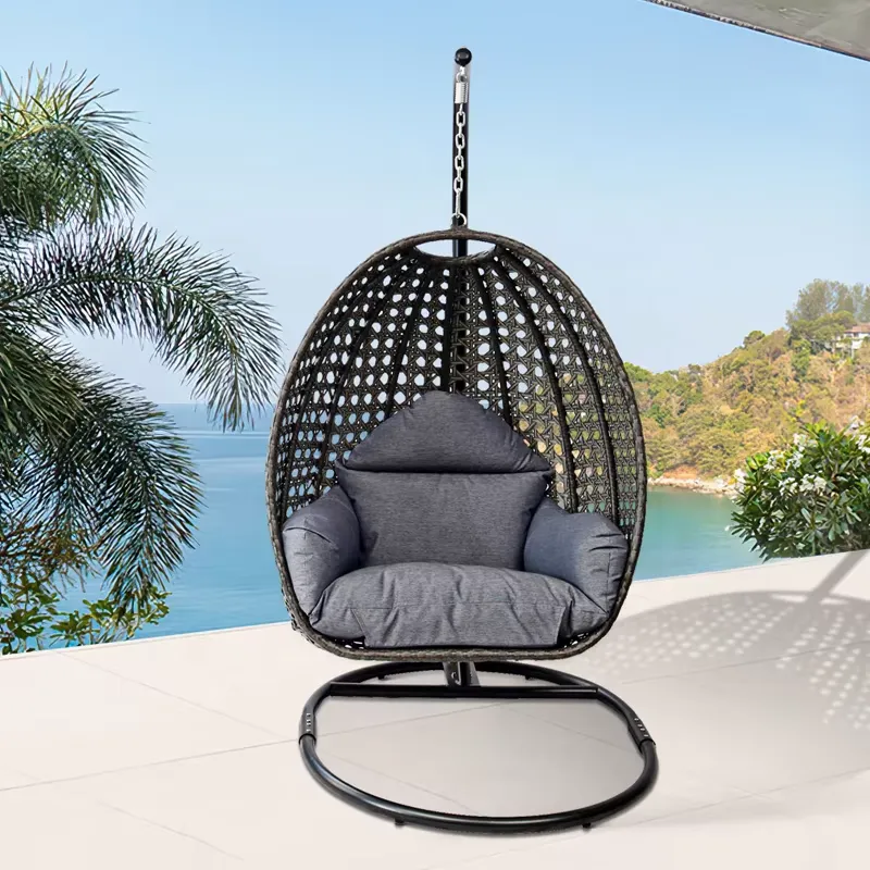 Ei-vormige zwarte patio hangst - Outdoor Furniture Egg Chair recensie en prijs