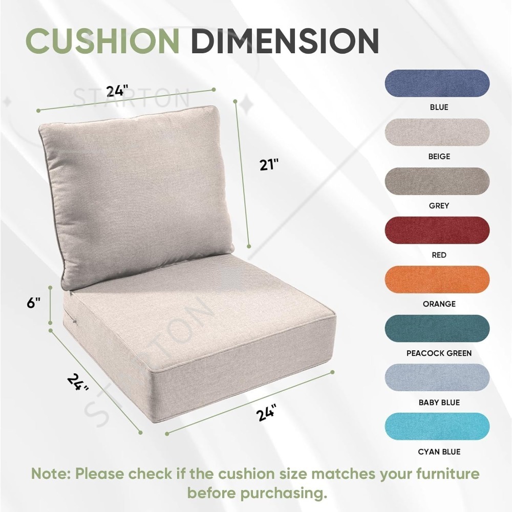 Outdoor stoelkussens set van 3 - Outdoor Furniture Cushions 24 X 24 recensie en prijs