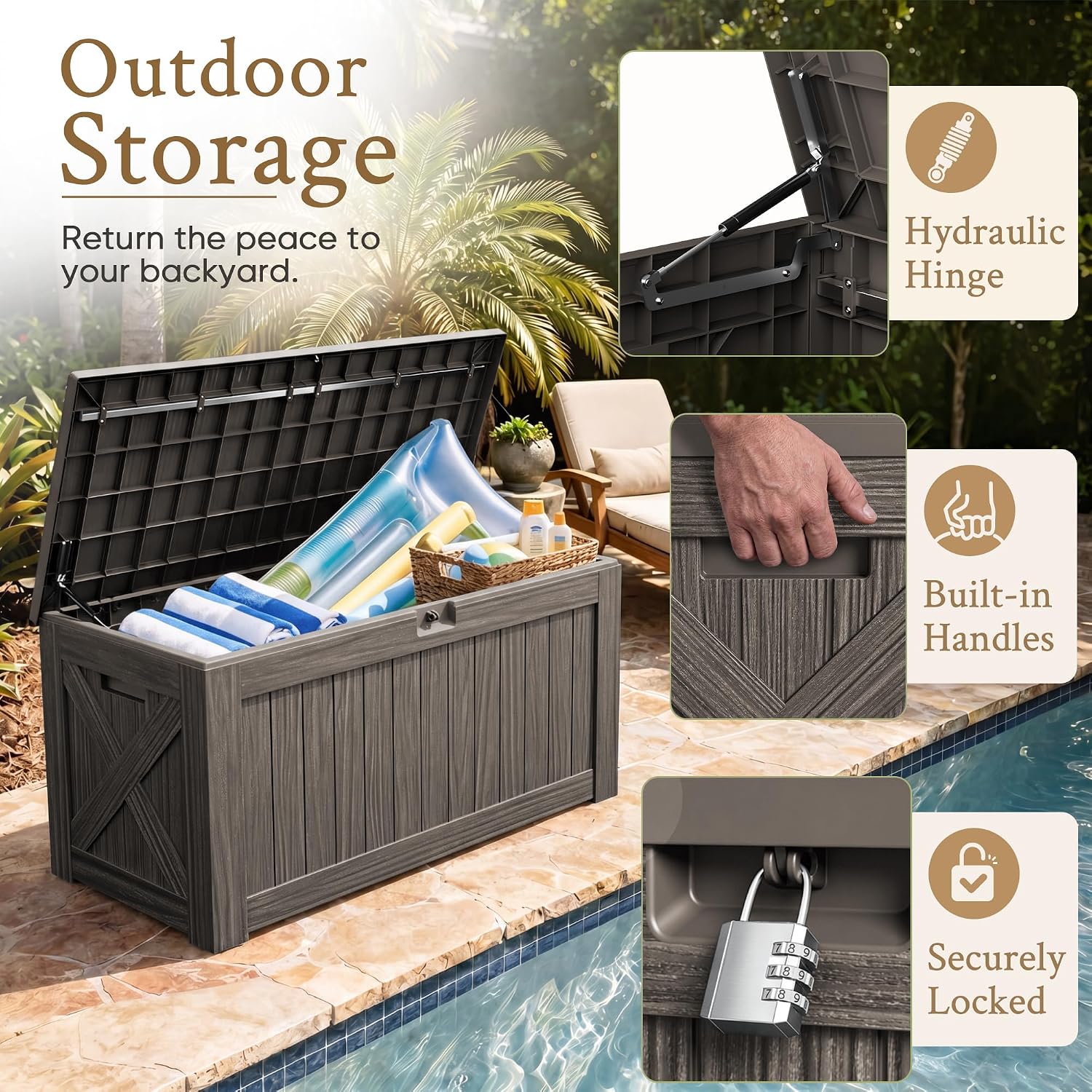 120 Gallon Grote Deckbox Buite - Outdoor Furniture Cushion recensie en prijs