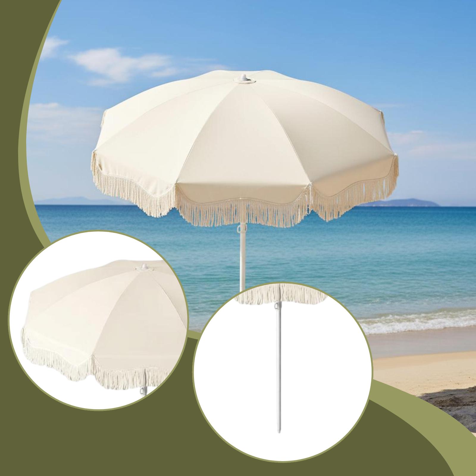 Fringe Patio Umbrella UPF50 Pl - Outdoor Furniture Plus recensie en prijs