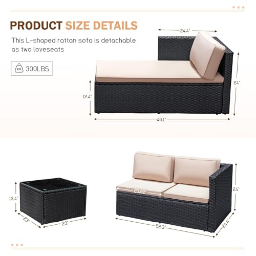 Tuinmeubelenset: beige wicker  - Outdoor Furniture Plus recensie en prijs
