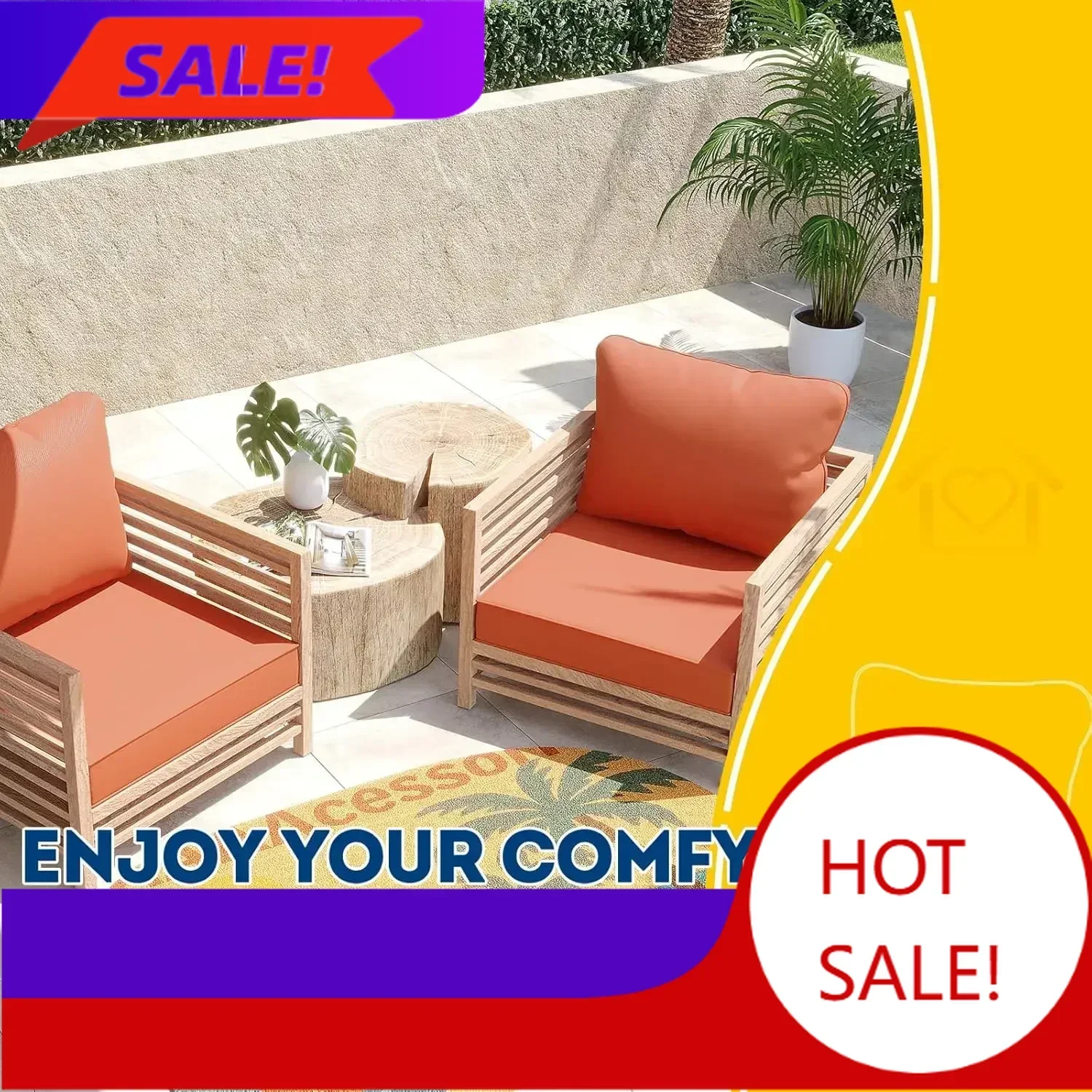 Bestseller[XMSJ] Buitenkussens - Outdoor Furniture Cushions 24 X 24 recensie en prijs