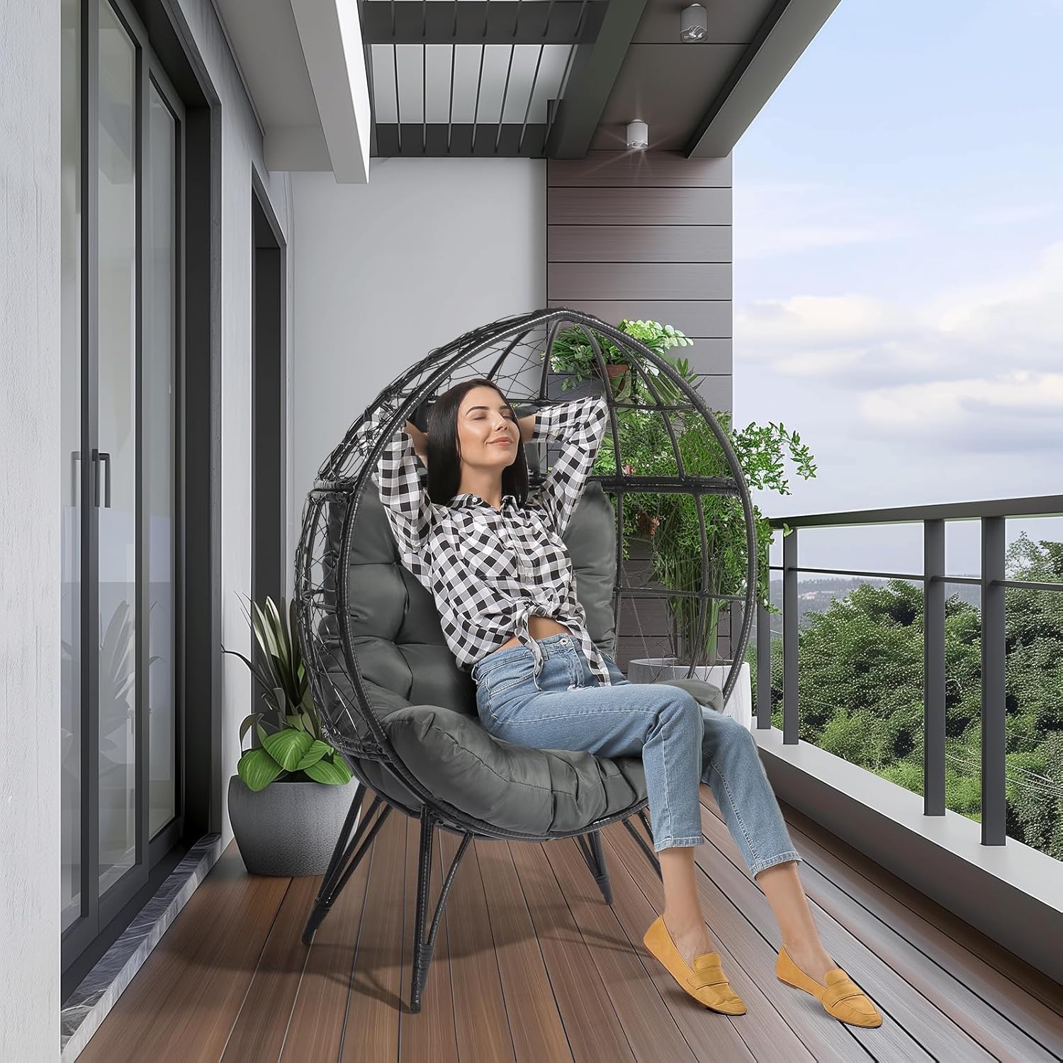 Oversized Wicker Ei-vormige St - Outdoor Furniture Egg Chair recensie en prijs
